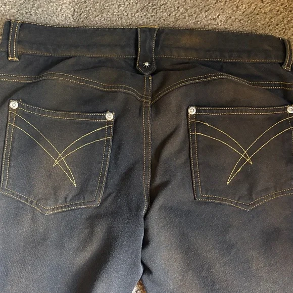 Double D Ranch Women's Dark brown /gold dusted jeggings - Picture 6 of 7